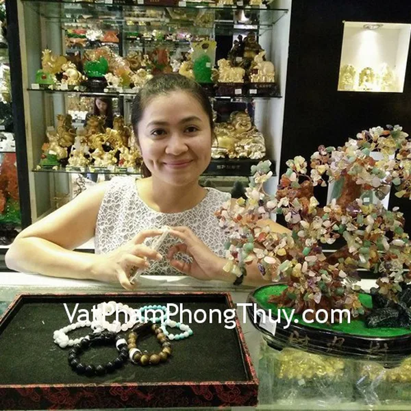 Chị Hải - khách hàng mua tỳ hưu ngọc Phỉ Thúy S6012, S6283, tỳ hưu mắt mèo S6013, tỳ hưu thạch anh hồng S6007, tỳ hưu đá hắc ngà S6008, vòng tay đá thiên hà và cây tài lộc KC003
