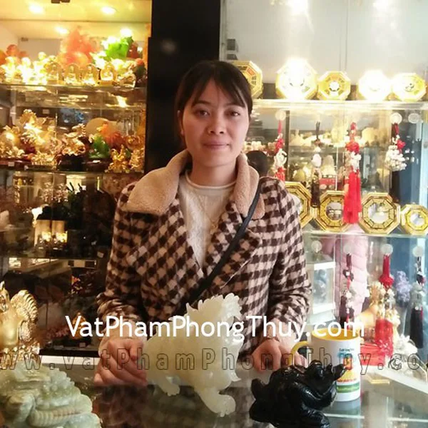 Chị Như - Khách hàng mua Tỳ hưu thanh ngọc cõng như ý lớn H008 ,Thiềm thừ hắc ngà (5 tấc) GM155