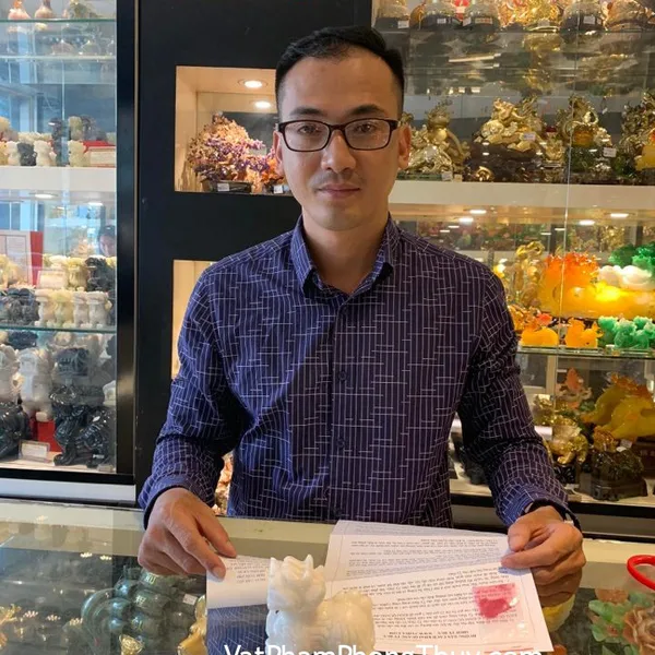 Anh Lương-Khách hàng mua Tỳ hưu Bắc Kinh trắng chuẩn BKT-S.