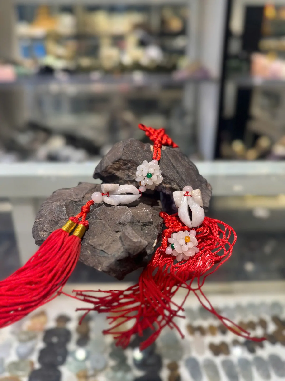 Ngọc bội 1 cặp như ý đèn lồng Miến Điện S548