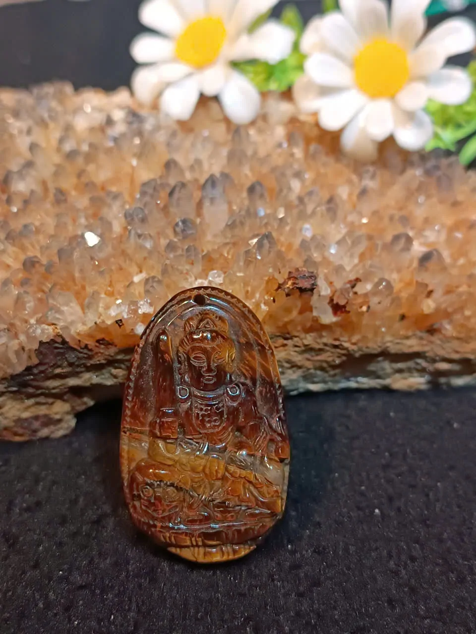 Phật bản mệnh đá mắt mèo - Mẹo (Văn Thù Bồ Tát) S6339-3