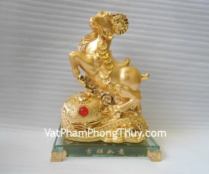 Dê vàng như ý, thủy tinh - cát tường như ý H060G