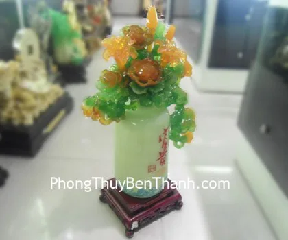Mẫu đơn bình an như ý xanh ngọc Y243