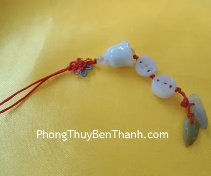 Móc đt chuông+2 đồng tiền Miến Điện S326