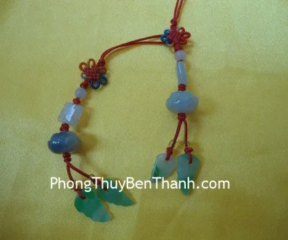 Móc đt hoa sen nhỏ+chữ Phước Miến Điện S384
