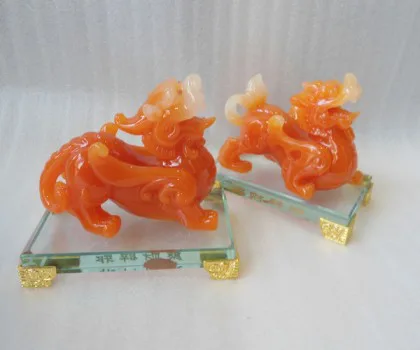 Tỳ hưu cam nhỏ, thủy tinh - tụ tài bích tà, chiêu tài bích tà H147G