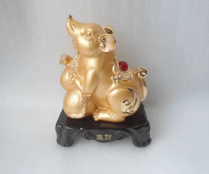Chuột vàng trên gậy như ý - Thuận tâm như ý TM022