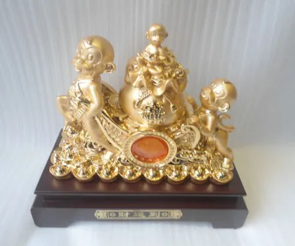 Gia đình khỉ kiệu túi vàng - tài vận tới K030M