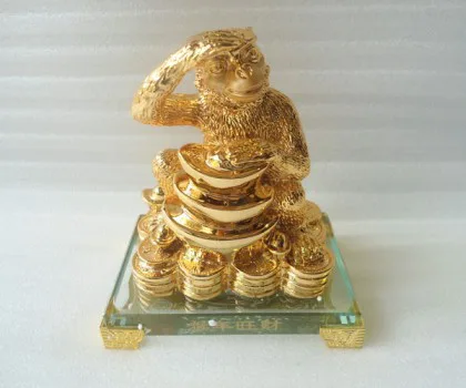 Vua khỉ ôm tháp nguyên bảo đế thủy tinh - hậu niên vượng tài K088M