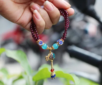 Chuỗi hổ phách hạt đĩa nâu vàng trong A (63 gr) (GKD:8105) FS6357-F2-3578