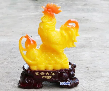 Gà ngọc vàng bên hồ lô vàng - Phú quý cát tường FG054A