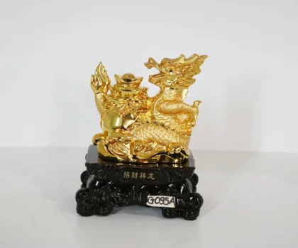 Rồng vàng ôm túi kim nguyên bảo - Chiêu tài tường long FG095A