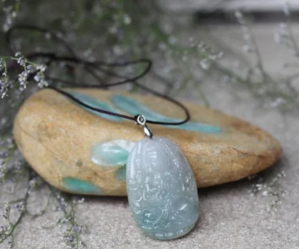 Phật bản mệnh Phỉ Thúy trung A+++ (Tuất+Hợi) - Phật A Di Đà S6507-8