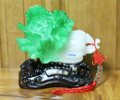 Bắp cải có xâu đồng tiền trung - Chiêu tài tấn bảo (đế chữ Tài) C165A
