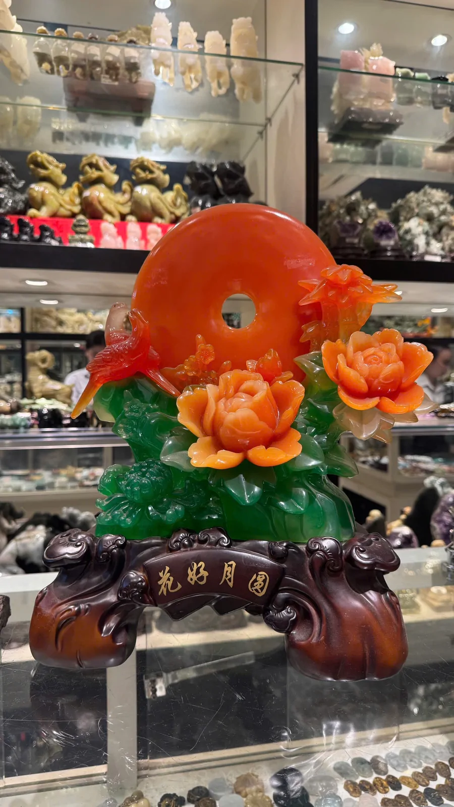 Mẫu đơn trăng hồng bên chim - Hoạ hảo nguyệt viên C193A