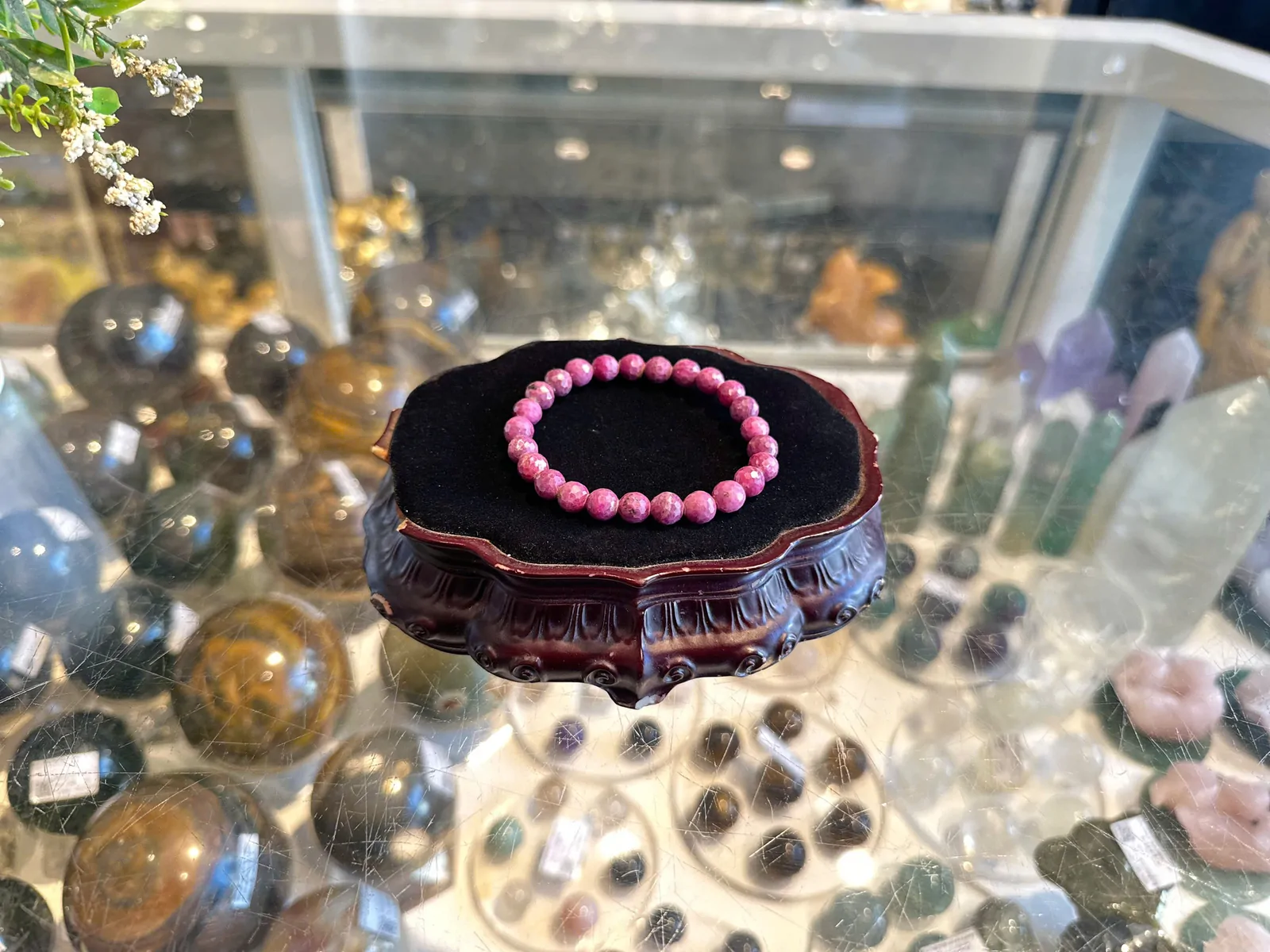 Chuỗi Ruby hạt vát nhiều mặt A+++++ (19.5g - 25 bi) S6757-S3-4290