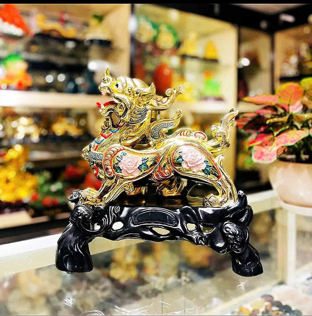 Tỳ hưu phú quý bích tà vàng đa màu Y031