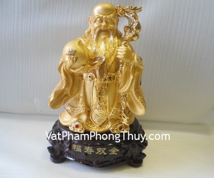 Tam đa phước lộc thọ vàng lớn - Thọ Tinh LN111-2