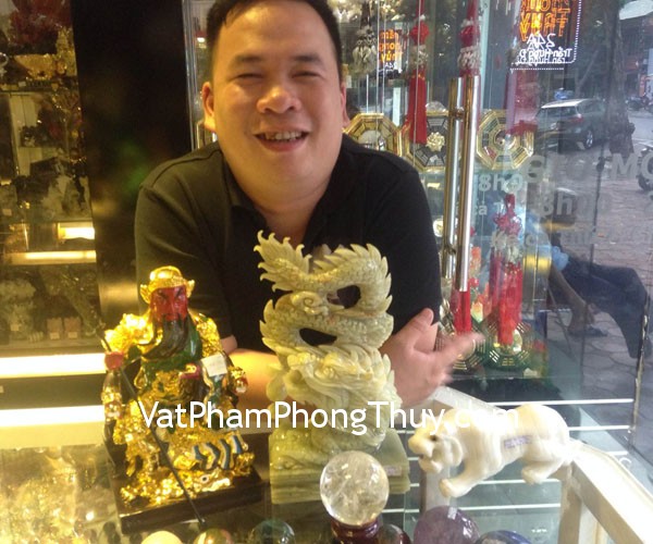 Anh Linh- khách hàng mua rồng Cẩm Thạch đứng lớn, quan công đọc sách, bạch hổ, quả cầu thạch anh trắng
