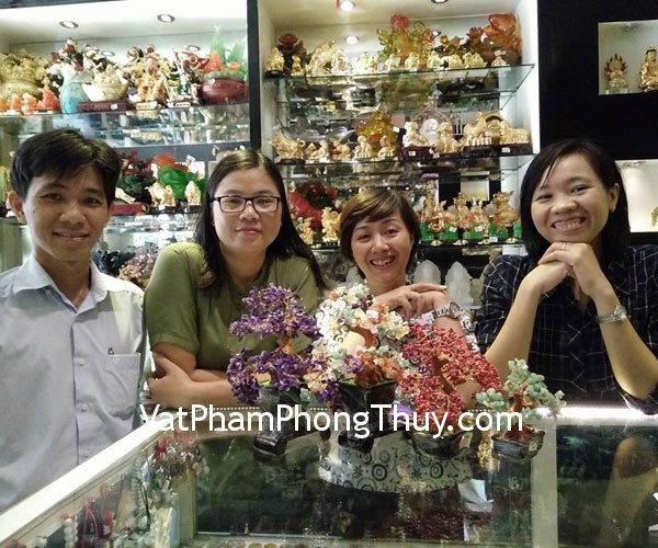 Anh Long - khách hàng mua cây tài lộc thạch anh tím KC022, cây tài lộc ngũ hành nhiều màu KC006 và cây tài lộc đông linh mini KC049
