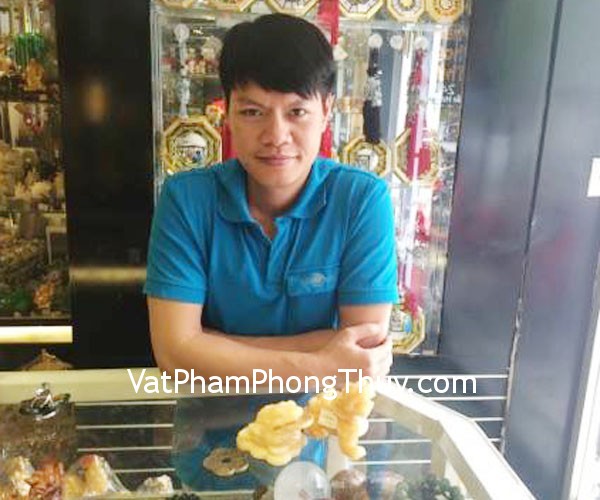Anh Khải- khách hàng mua tỳ hưu Hoàng Long có bờm HM016, thiềm thừ Hoàng Long GM022, tiền xu hoa mai liền CC1139