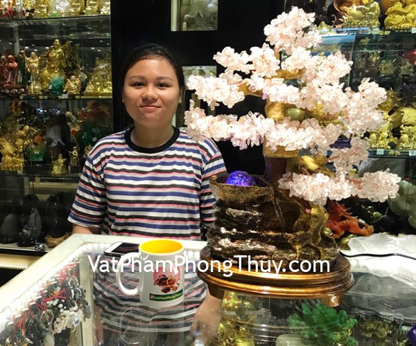 Chị Thanh - Khách hàng mua Cây tài lộc phong thủy luân thạch anh trắng KC066