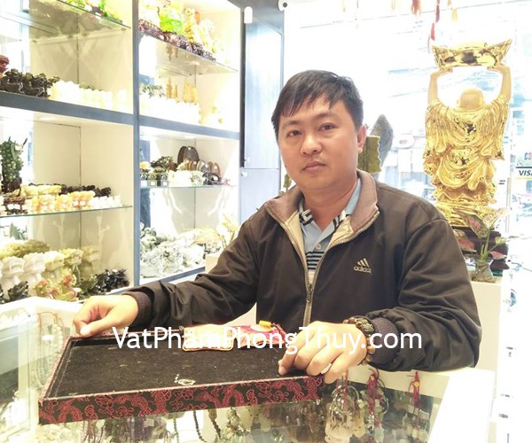 Anh Khôi - khách hàng mua mặt nhện đeo cổ ngọc hoàng long tam thể S769 và Phật bản mệnh đá mắt mèo nhỏ - Mẹo S6484-3